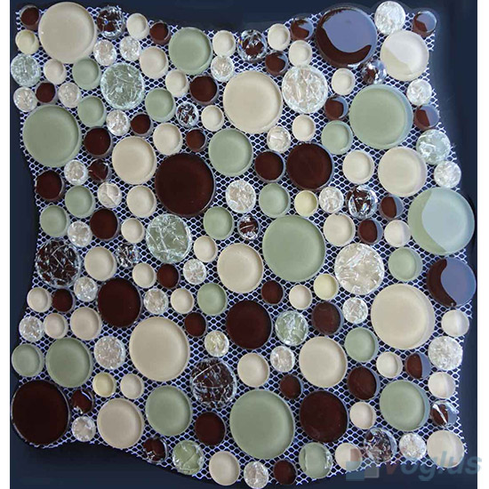 Glass Mosaic Tile, Bubble Collection, GM 4104 - Ocean, Mixed Rounds, –  MosaicWarehouse