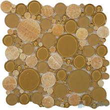 Yellow Onyx Pebble Bubble Glass Mosaic VG-UPB78